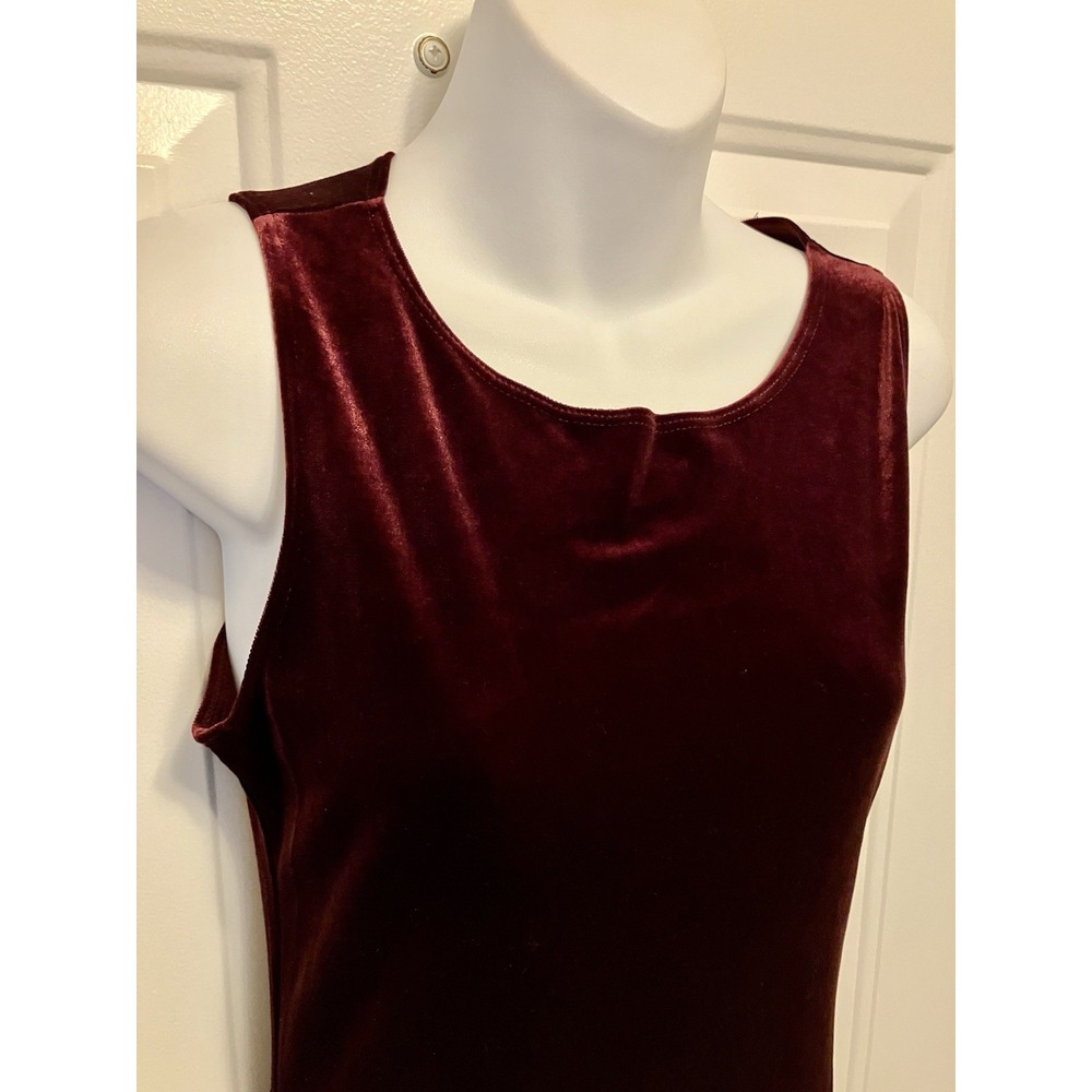 Arden B. Maxi Long Dress Women’s Sz XS Burgundy Wine Velvet Sleeveless Low Back